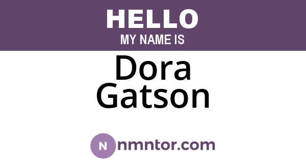 Dora Gatson