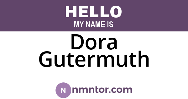 Dora Gutermuth