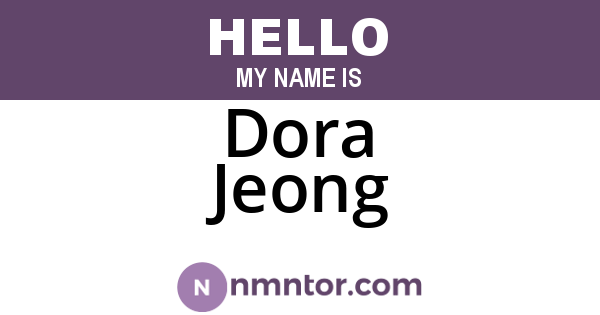 Dora Jeong