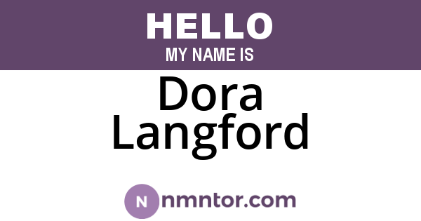 Dora Langford