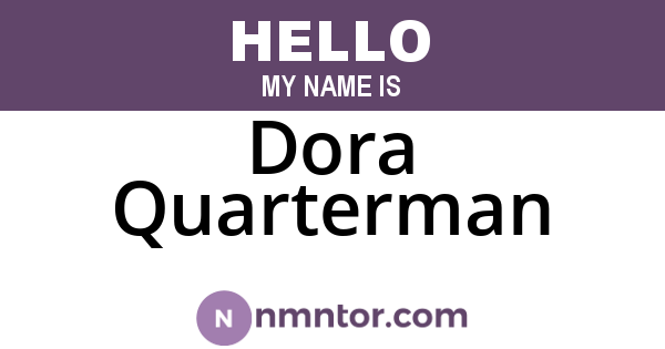 Dora Quarterman