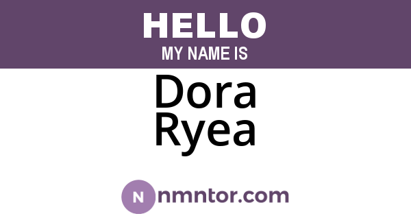 Dora Ryea