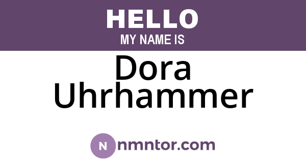 Dora Uhrhammer