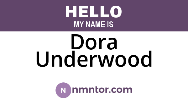 Dora Underwood