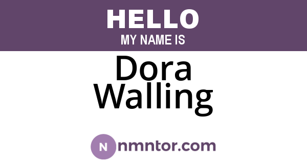 Dora Walling