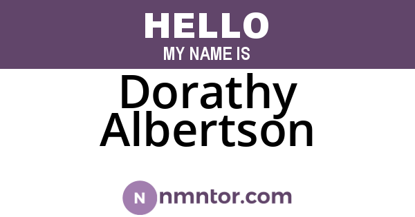 Dorathy Albertson