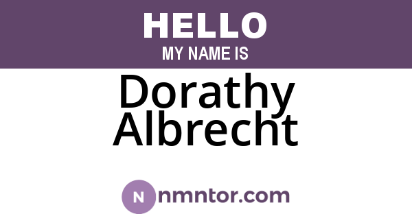 Dorathy Albrecht