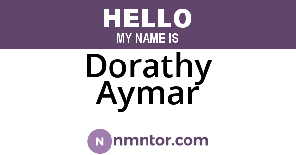 Dorathy Aymar
