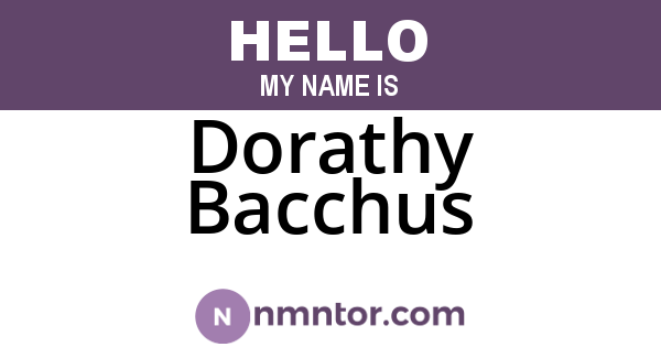 Dorathy Bacchus