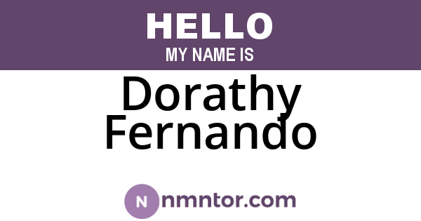 Dorathy Fernando