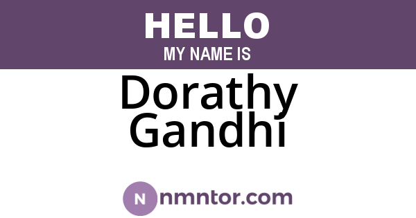 Dorathy Gandhi