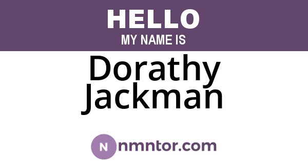 Dorathy Jackman