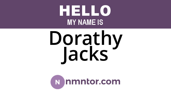 Dorathy Jacks