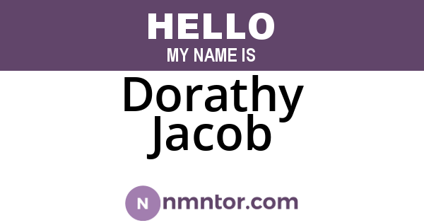 Dorathy Jacob