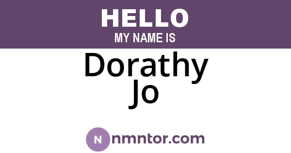 Dorathy Jo