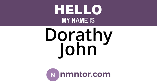 Dorathy John