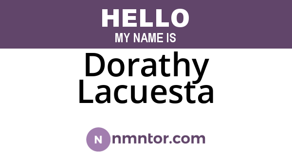 Dorathy Lacuesta