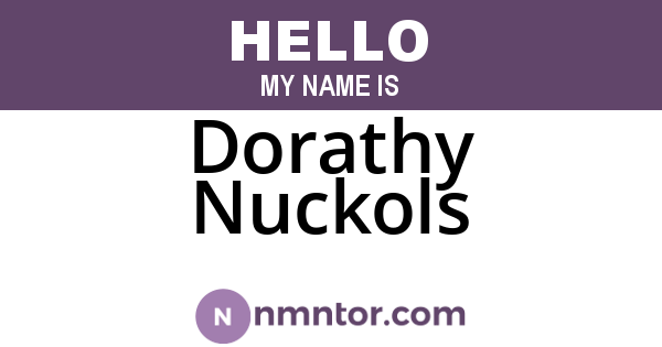 Dorathy Nuckols