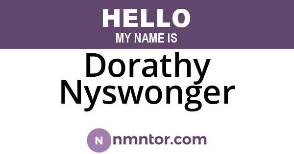Dorathy Nyswonger