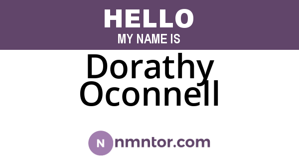 Dorathy Oconnell