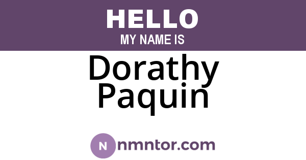 Dorathy Paquin