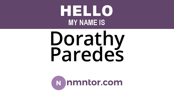 Dorathy Paredes