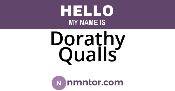 Dorathy Qualls