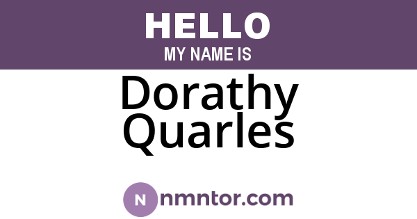 Dorathy Quarles