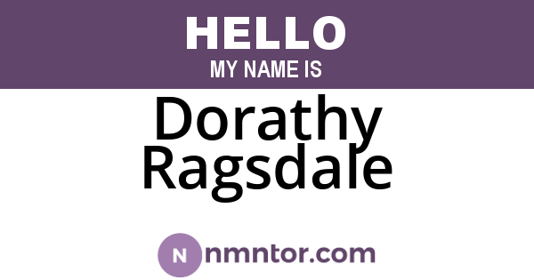 Dorathy Ragsdale