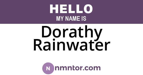 Dorathy Rainwater