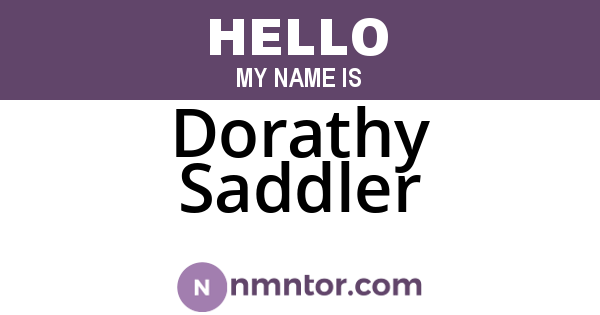 Dorathy Saddler