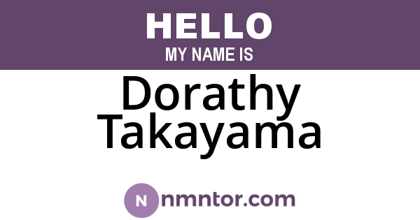 Dorathy Takayama