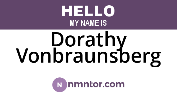 Dorathy Vonbraunsberg