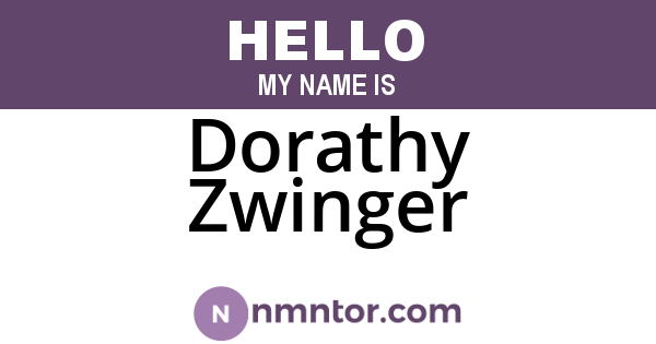 Dorathy Zwinger