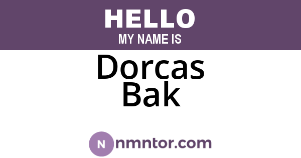 Dorcas Bak
