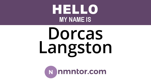 Dorcas Langston