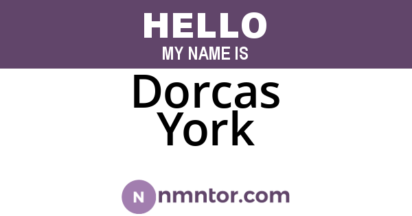 Dorcas York