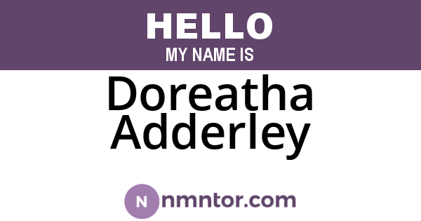 Doreatha Adderley