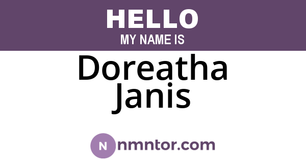 Doreatha Janis