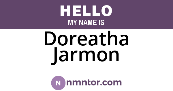 Doreatha Jarmon