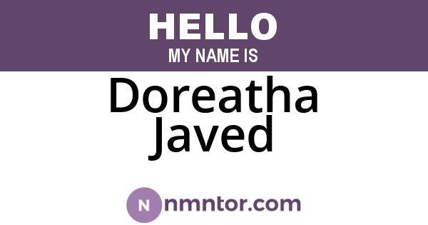 Doreatha Javed