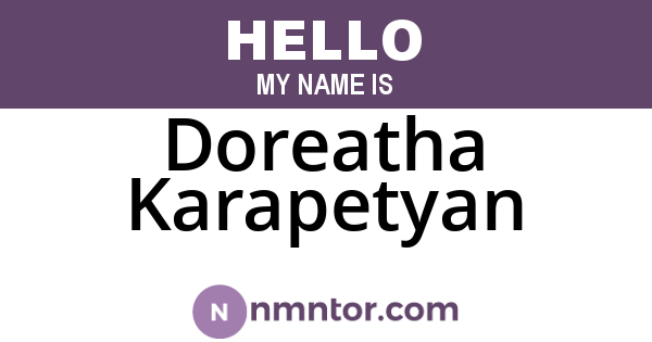 Doreatha Karapetyan
