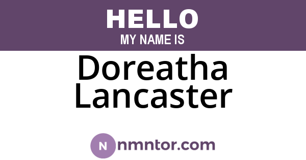 Doreatha Lancaster