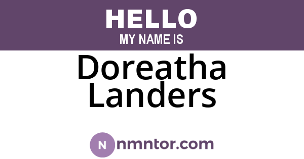Doreatha Landers