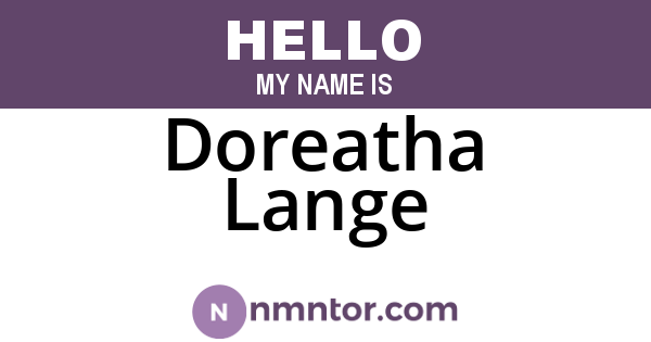 Doreatha Lange