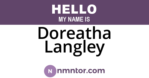 Doreatha Langley