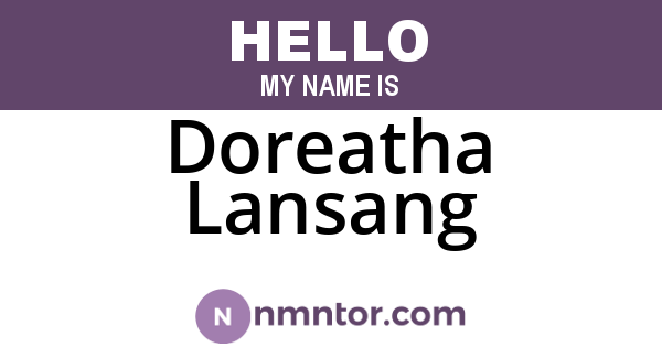 Doreatha Lansang
