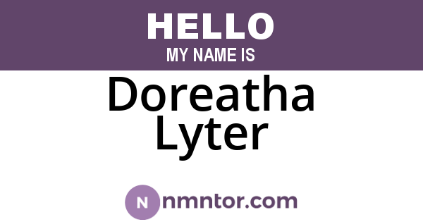 Doreatha Lyter