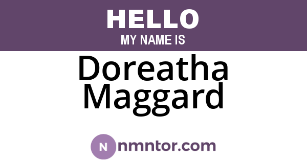 Doreatha Maggard