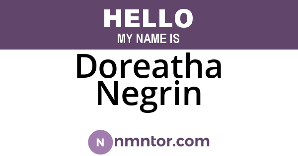 Doreatha Negrin